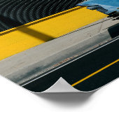 Rusty Blue Car und Yellow Wall Poster (Ecke)