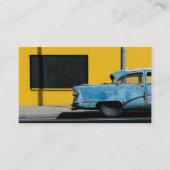 Rusty Blue Car und Yellow Wall Visitenkarte (Vorderseite)