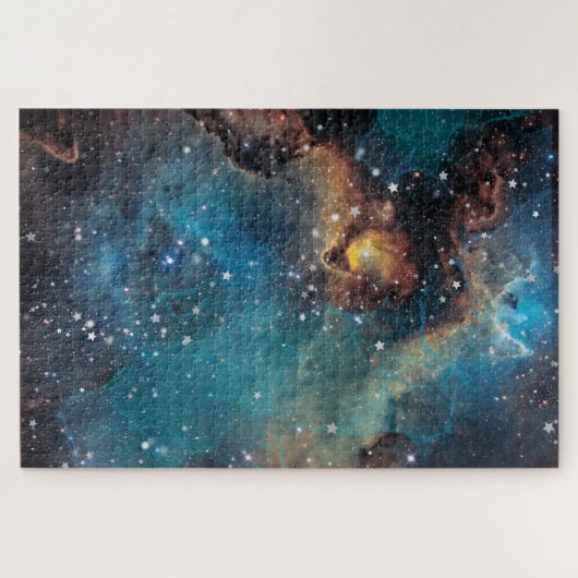 Rusty Blue Cloud Nebula Puzzle (Horizontal)