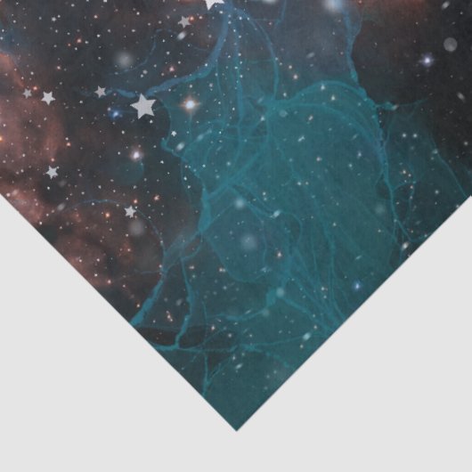 Rusty Blue Cloud Nebula Seidenpapier (Detail)