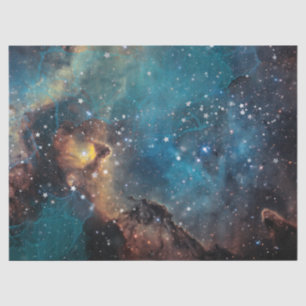 Rusty Blue Cloud Nebula Seidenpapier