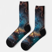 Rusty Blue Cloud Nebula Socken (Linkes Detail)
