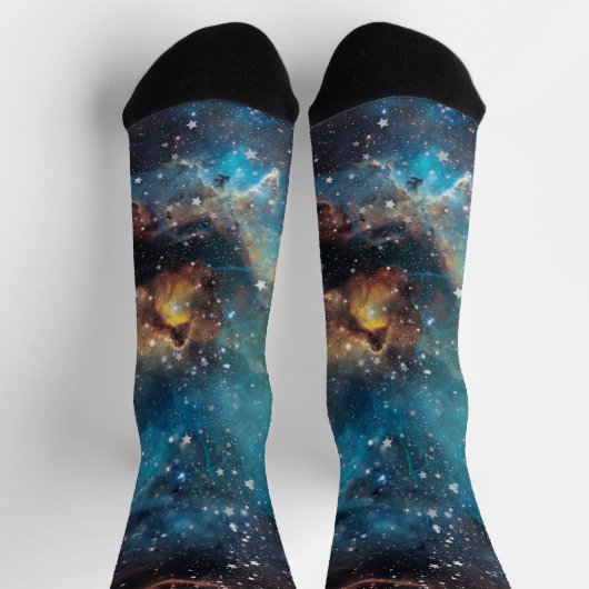 Rusty Blue Cloud Nebula Socken (Oben)
