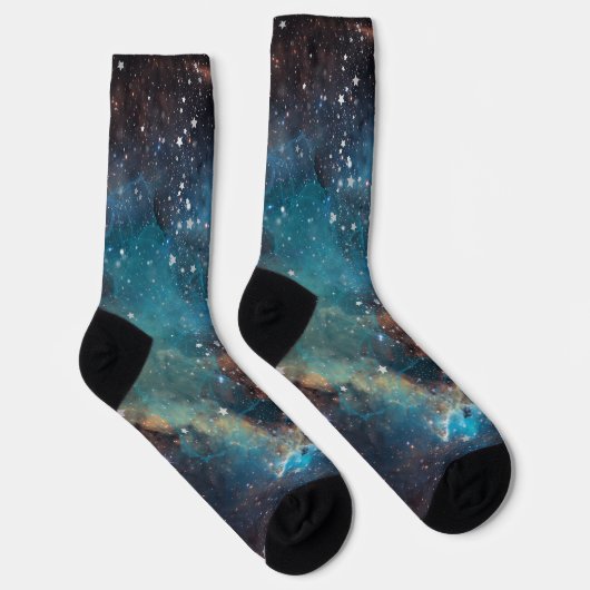 Rusty Blue Cloud Nebula Socken (Rechts)