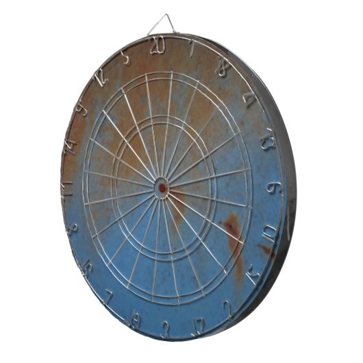 Rusty Blue Hintergrund Dartscheibe (Vorderseite rechts)