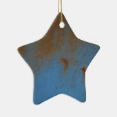 Rusty Blue Hintergrund Keramik Ornament (Rechts)