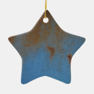 Rusty Blue Hintergrund Keramik Ornament