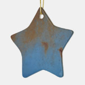 Rusty Blue Hintergrund Keramik Ornament (Links)