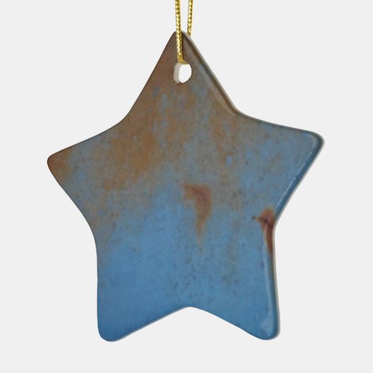 Rusty Blue Hintergrund Keramik Ornament (Links)