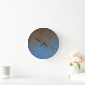 Rusty Blue Hintergrund Runde Wanduhr (Zuhause)