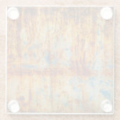 Rusty Blue Metal Textur Glasuntersetzer (Rückseite)