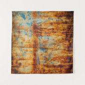 Rusty Blue Metal Textur Wandteppich (Vorderseite (Horizontal))