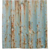 Rusty Blue Painted Metal Texture Duschvorhang (Vorderseite)