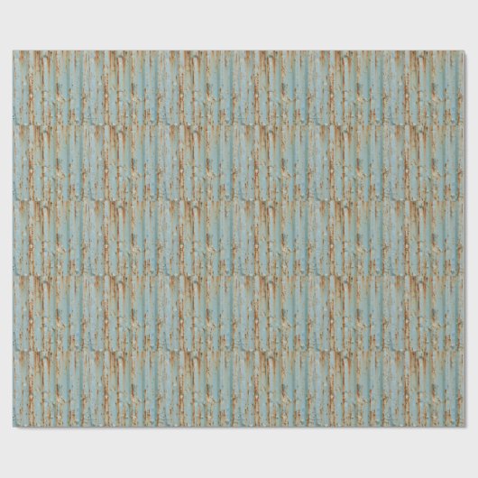 Rusty Blue Painted Metal Texture Geschenkpapier (Flach)