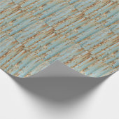 Rusty Blue Painted Metal Texture Geschenkpapier (Ecke)