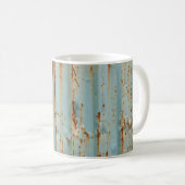 Rusty Blue Painted Metal Texture Kaffeetasse (VorderseiteRechts)