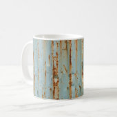Rusty Blue Painted Metal Texture Kaffeetasse (Vorderseite Links)