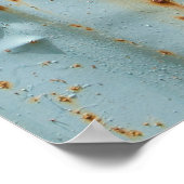 Rusty Blue Painted Metal Texture Poster (Ecke)
