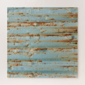 Rusty Blue Painted Metal Texture Puzzle (Horizontal)