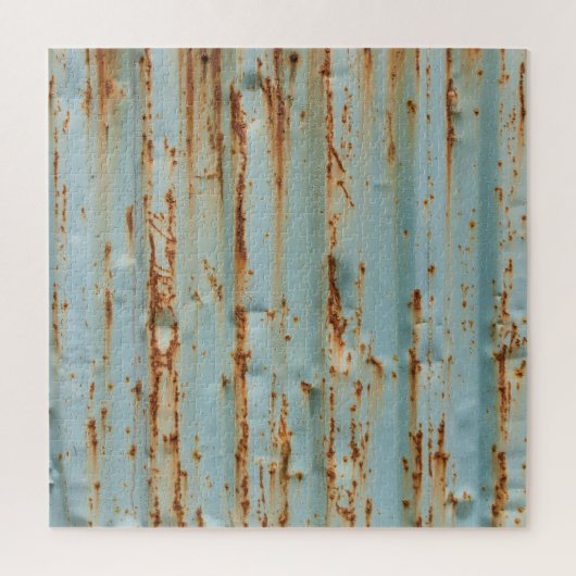 Rusty Blue Painted Metal Texture Puzzle (Vertikal)