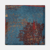 Rusty Blue Pattern Hintergrund Magnet (Vorne)
