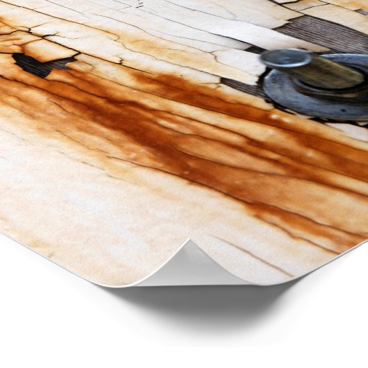 Rusty Bolts Nuts Peeling Paint Poster (Ecke)