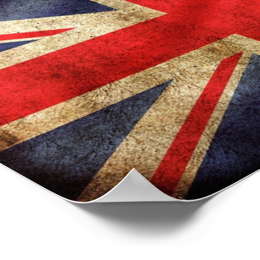 Rusty British Flag Poster (Ecke)