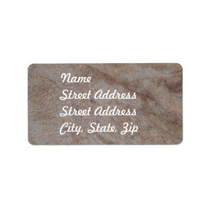 Rusty Brown Marble Address Aufkleber Adressaufkleber