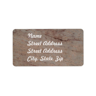 Rusty Brown Marble Address Aufkleber Adressaufkleber