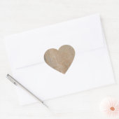 Rusty Brown Marble Heart Sticker (Umschlag)