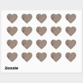 Rusty Brown Marble Heart Sticker (Blatt)