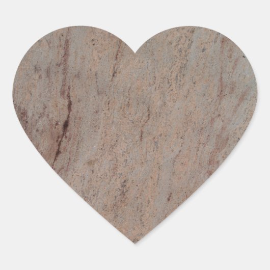 Rusty Brown Marble Heart Sticker (Vorderseite)