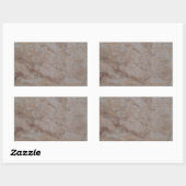 Rusty Brown Marble Rectangle Sticker (Blatt)