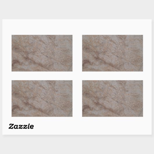 Rusty Brown Marble Rectangle Sticker (Blatt)