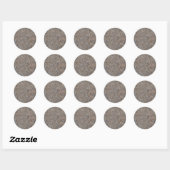 Rusty Brown Marble Round Sticker (Blatt)
