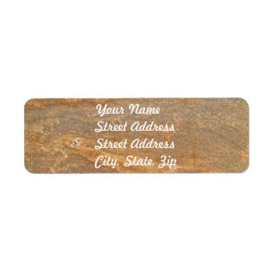 Rusty Brown Marble Rücksendeadresse Sticker