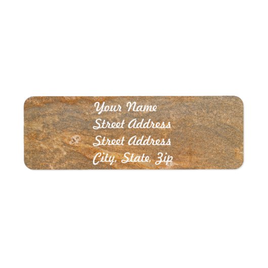 Rusty Brown Marble Rücksendeadresse Sticker (Vorne)