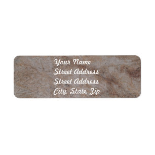 Rusty Brown Marble Rücksendeadresse Sticker
