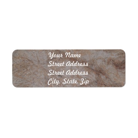 Rusty Brown Marble Rücksendeadresse Sticker (Vorne)