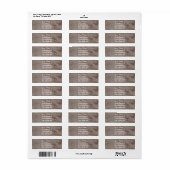 Rusty Brown Marble Rücksendeadresse Sticker (Vorne)