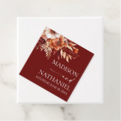 Rusty Burgundy Brown Floral Blume Wedding Geschenkanhänger (Beispiel)