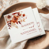 Rusty Burgundy Brown Floral Blume Wedding