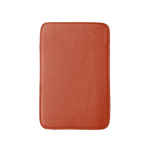 Rusty Burnt Pumpkin Solid Color Badematte (Vorderseite Vertikal)