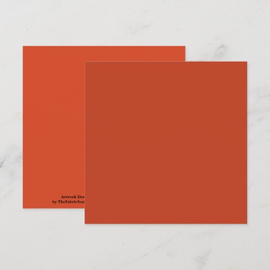 Rusty Burnt Pumpkin Solid Color Karte (Vorne/Hinten)