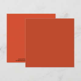 Rusty Burnt Pumpkin Solid Color Karte