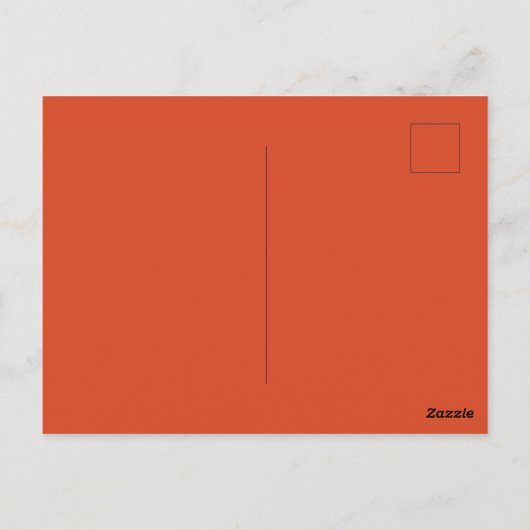 Rusty Burnt Pumpkin Solid Color Postkarte (Rückseite)