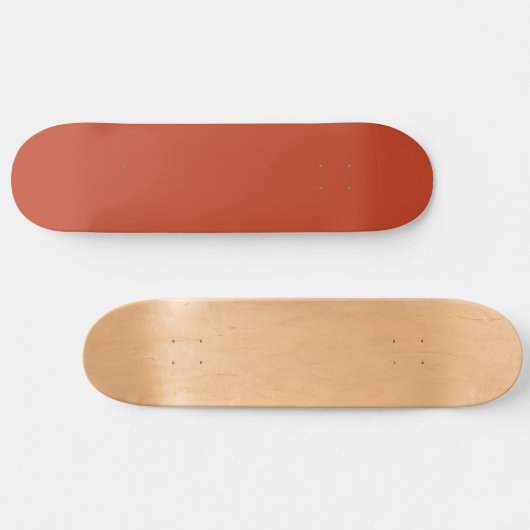 Rusty Burnt Pumpkin Solid Color Skateboard (Horizontal)