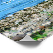 Rusty Can by Blue Water Message Poster (Ecke)