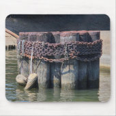 Rusty Chains umschlungen um Hafenstreifen Mousepad (Vorne)