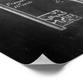 Rusty Chalkboard Viktorianische Steampunk-Skelettt Poster (Ecke)